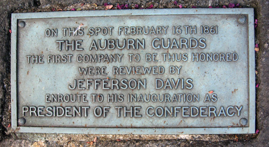 Inscription for Auburn Guards Monument